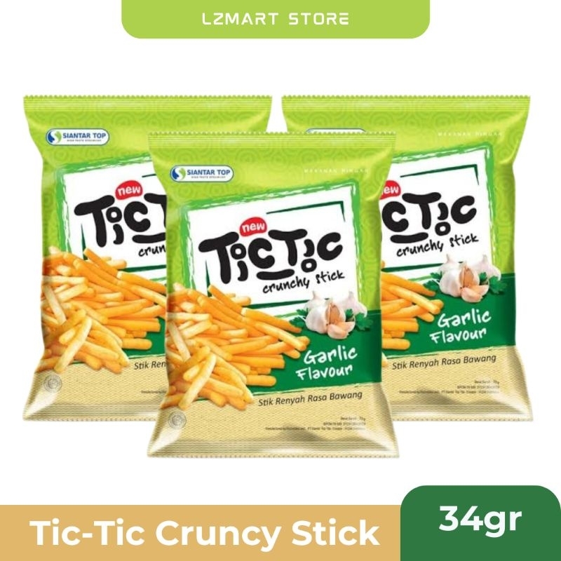 

Tic-tic Crunchy Stick / Snack Rasa Bawang ( 34gr )