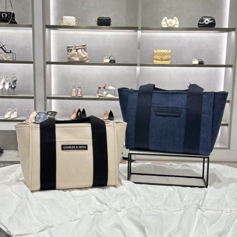 CK Kay Canvas Tote Bag