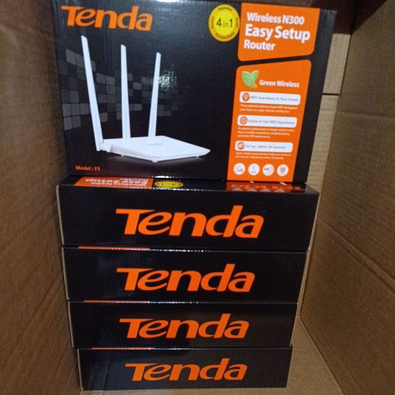 Tenda F3 N300 3 Antenna Wireless Router 8 Led 5pc