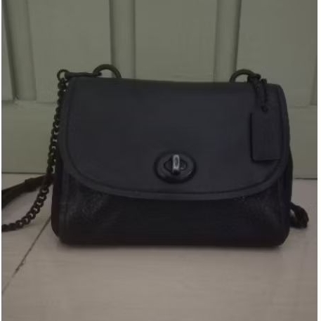 tas coach coc faye black hitam preloved pl second bekas