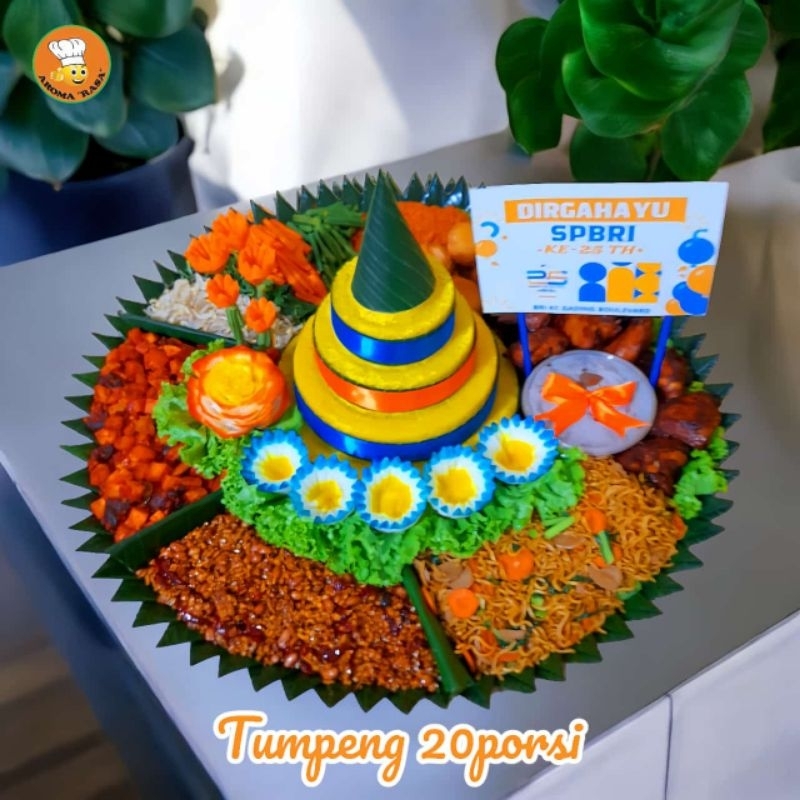 

Tumpeng nasi kuning/Nasi Kuning/Nasi liwet/Nasi ungu 20 porsi