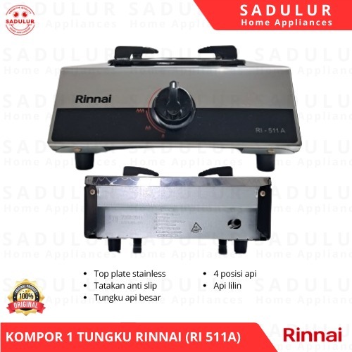 RINNAI KOMPOR GAS RI 511A - KOMPOR GAS 1 TUNGKU RINNAI RI 511 A