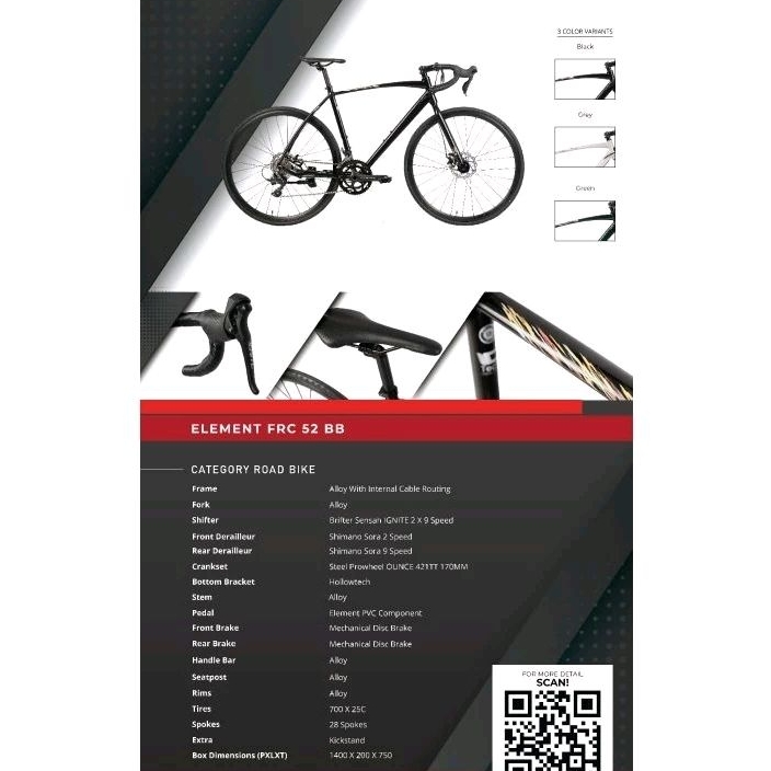 Element Road Bike (Sepeda Balap) FRC 52
