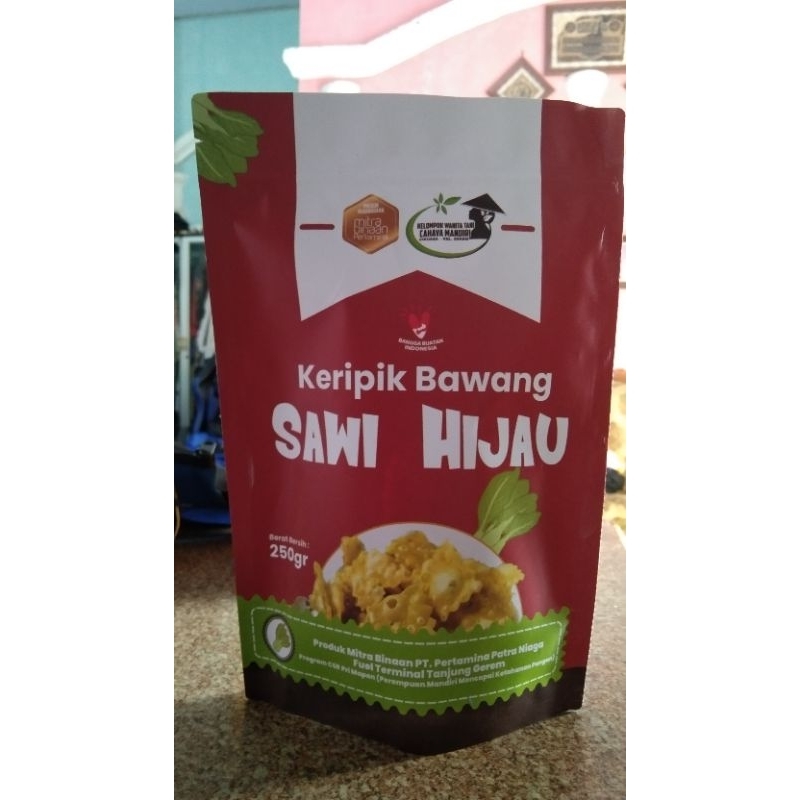 

Keripik Bawang Sawi Hijau