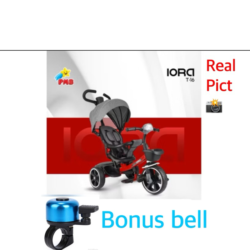 sepeda anak roda tiga IORA T16 PMB sepeda stroller