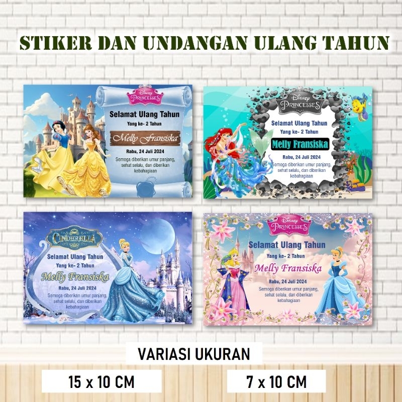 stiker ulang tahun/ undangan ulang tahun / stiker dan undangan ultah/ stiker nasi kotak/ stiker souv