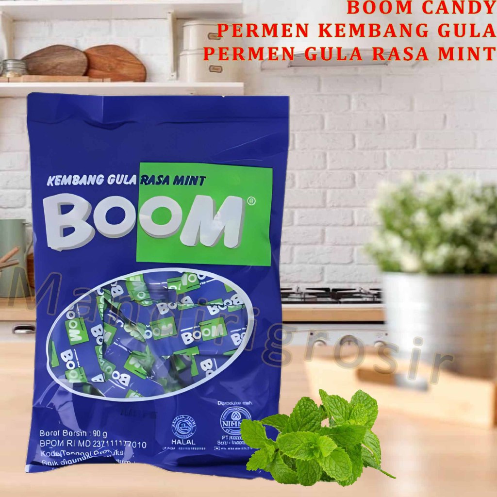 

Permen Kembang Gula * Boom Candy * Permen Gula Rasa Mint * 90gr