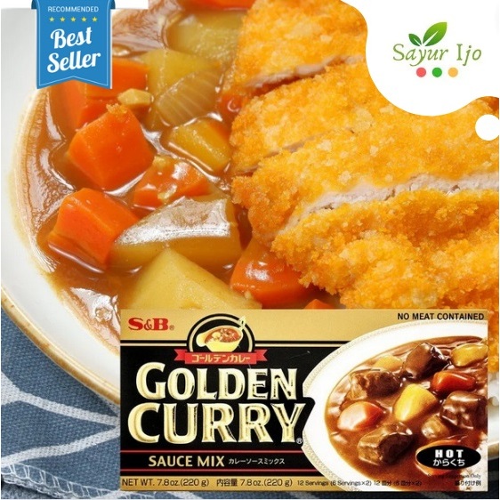 

S&B Golden Curry HOT 220 Gram / Pack Sauce Mix Bumbu Kari Jepang Rempah Masak Instant HALAL