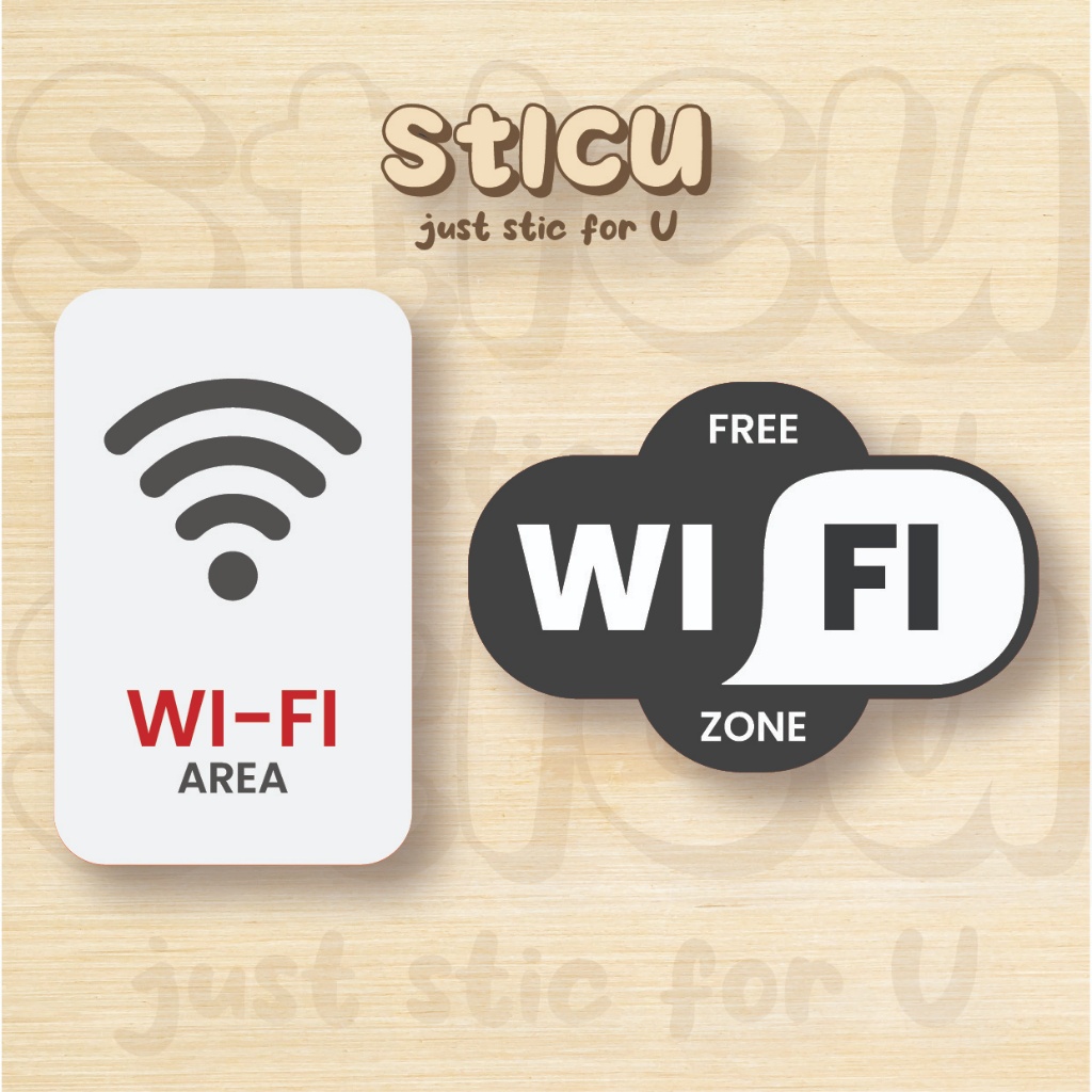 

SIGN STICKER WIFI AREA - STIKER TANDA AREA WI-FI UNTUK CAFE RUMAH KANTOR