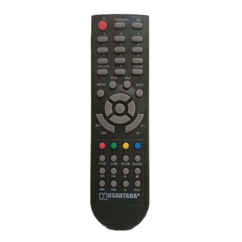 REMOT RECEIVER NUSANTARA HD / REMOT SET TOP BOX T2 TANAKA