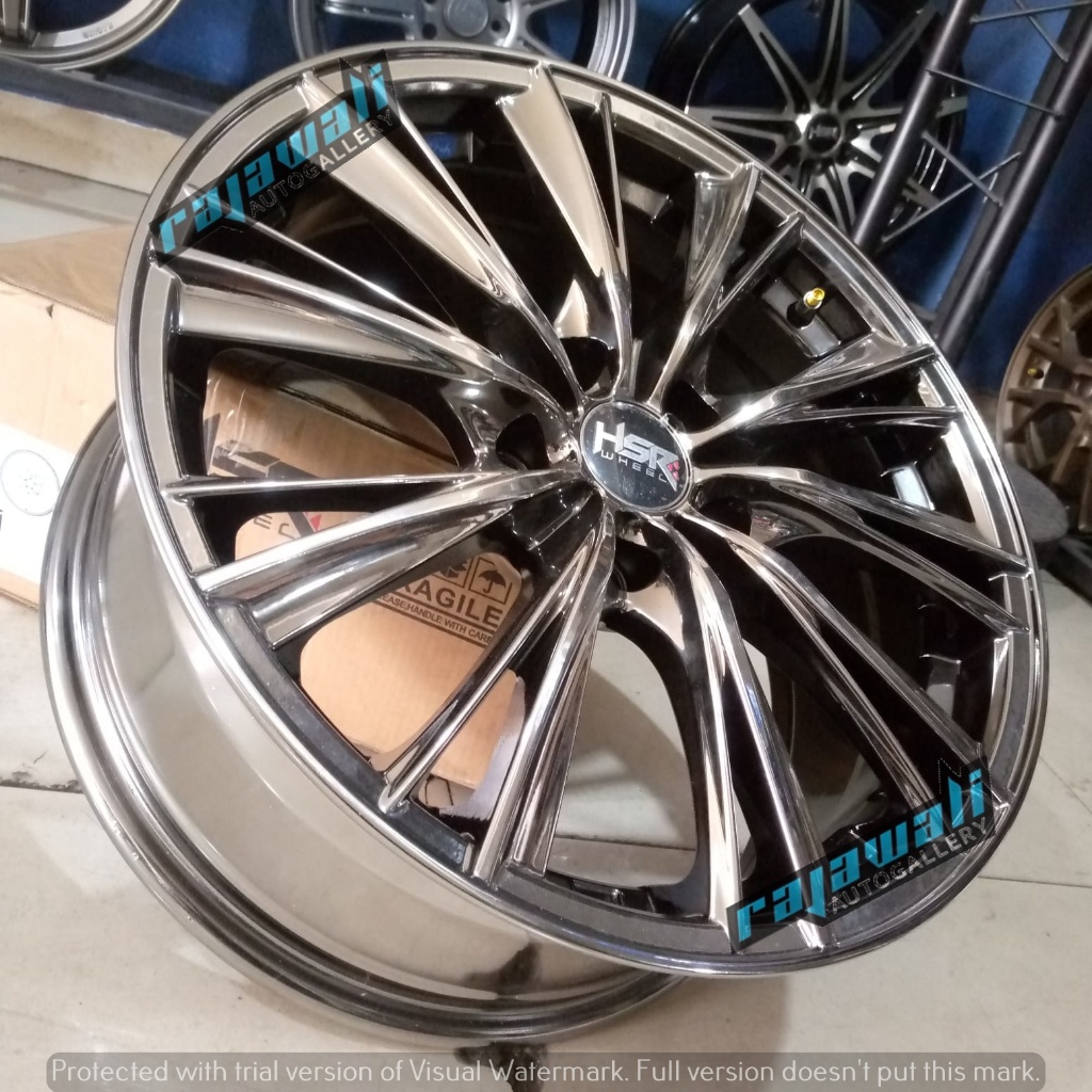 VELG MOBIL RING 17 SINGLE PCD HSR WX BLACK CHROME COCOK ERTIGA VOXY BRV JUKE EXPANDER QUTLANDER INNO