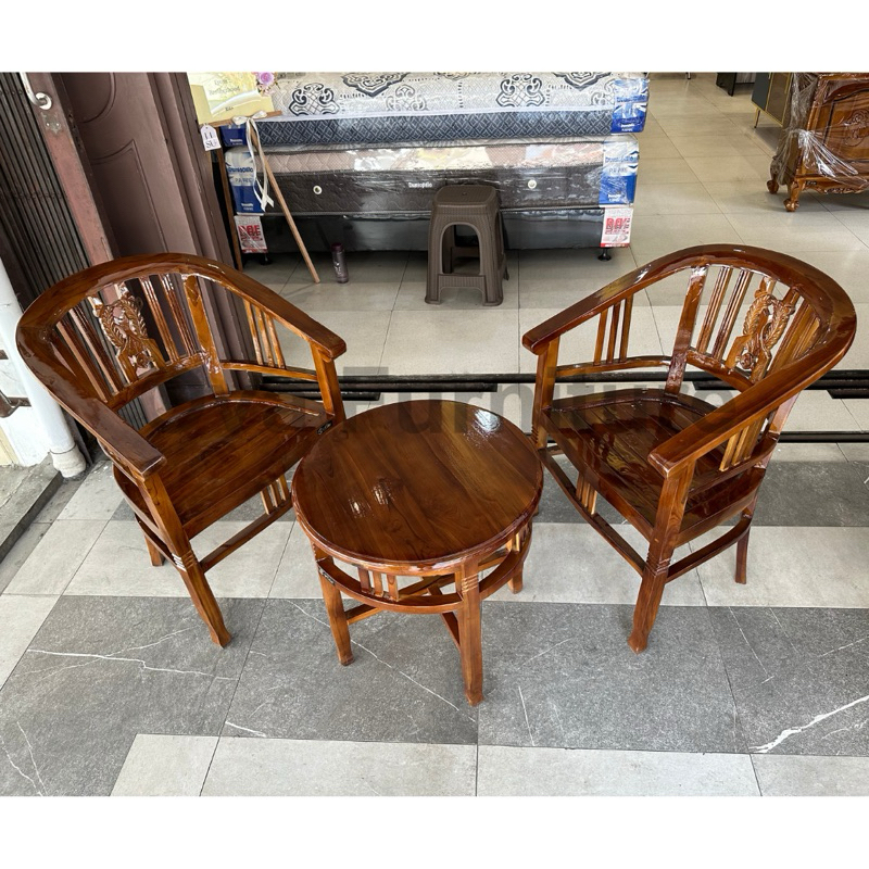 Meja Teras & Kursi Teras Kayu Jati Jepara Betawi