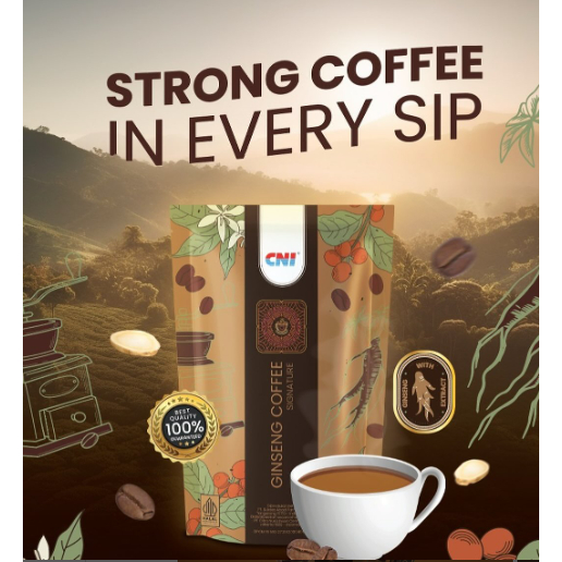 

Kopi Ginseng Signature Strong Coffee Less Creamy Isi 10 Saset