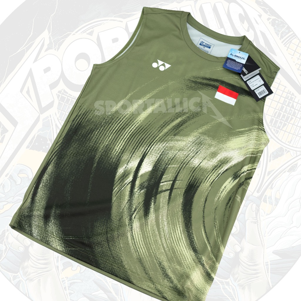 Kaos / Jersey Baju Sleeveless Badminton Yonex 2851 Indonesia Open 2024