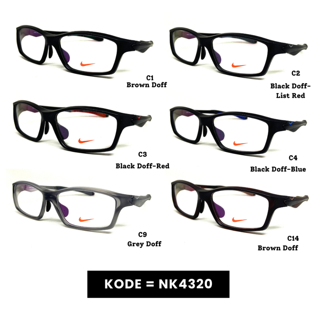 FRAME KACAMATA SPORTY PRIA/WANITA NIKE SIZE 56 BRIDGE 16 FULL FRAME LEBAR FRAME 146