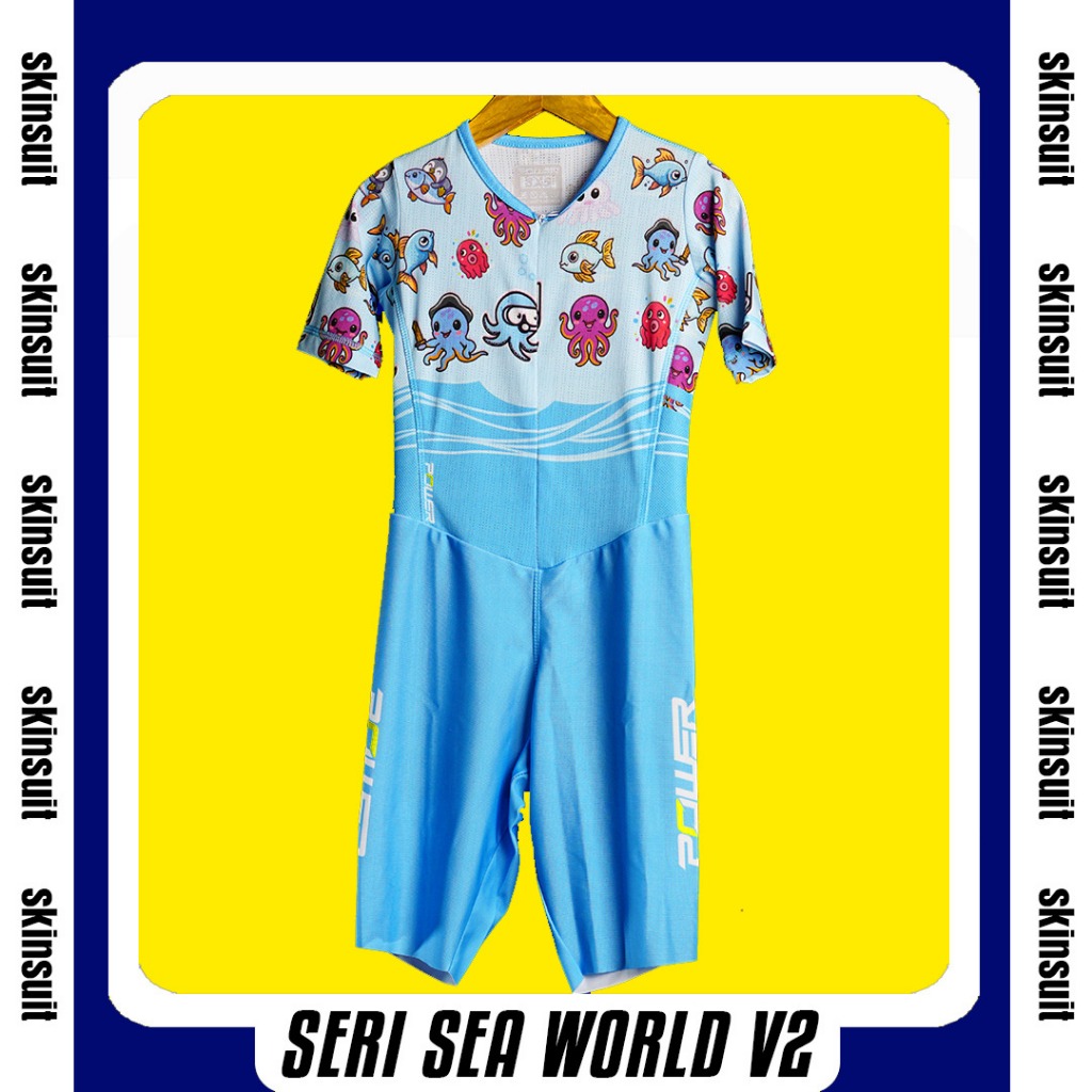 Skinsuit Sepatu Roda Anak Inlineskate Power Apparel Jersey Sport