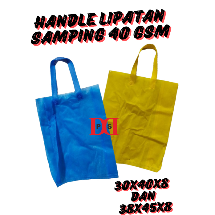 

Goodie Bag Spunbond Handle Press Lipat Samping 30x40x8 DAN 38x45x8 - KETEBALAN 40 GSM Harga Perlusin ISI 12PCS