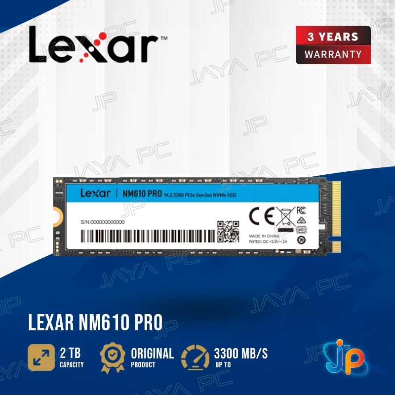 Lexar NM610 PRO M.2 Pcie Nvme Gen3 2280 2TB - SSD M2 2 TB