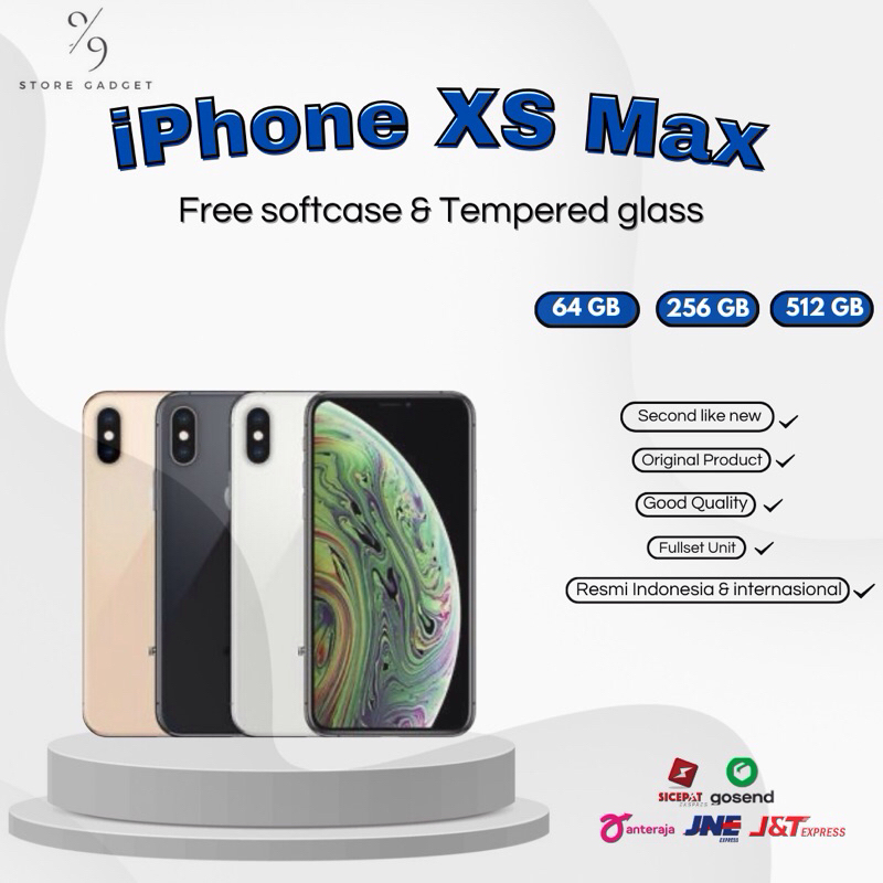 IPHONE XS MAX 64 256 512GB FULLSET SECOND IBOX INTER