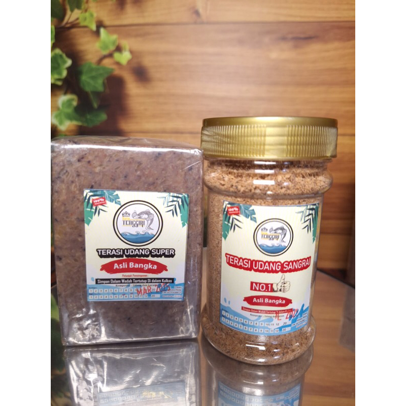

paket terasi bangka sangrai Botol 75gr dan terasi bangka super 250gr
