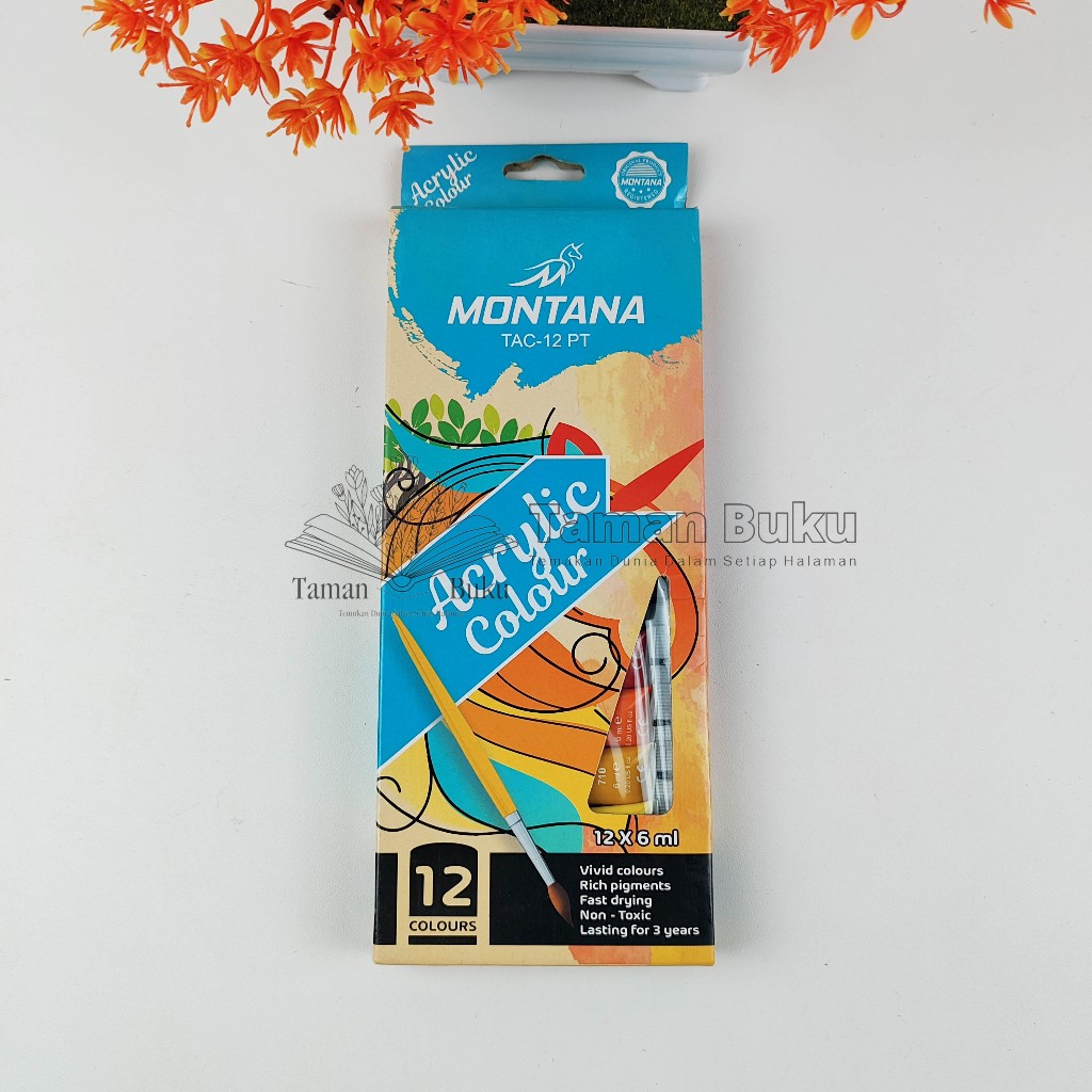 

Cat Acrylic Set Cat Akrilik Kanvas Montana 12warna