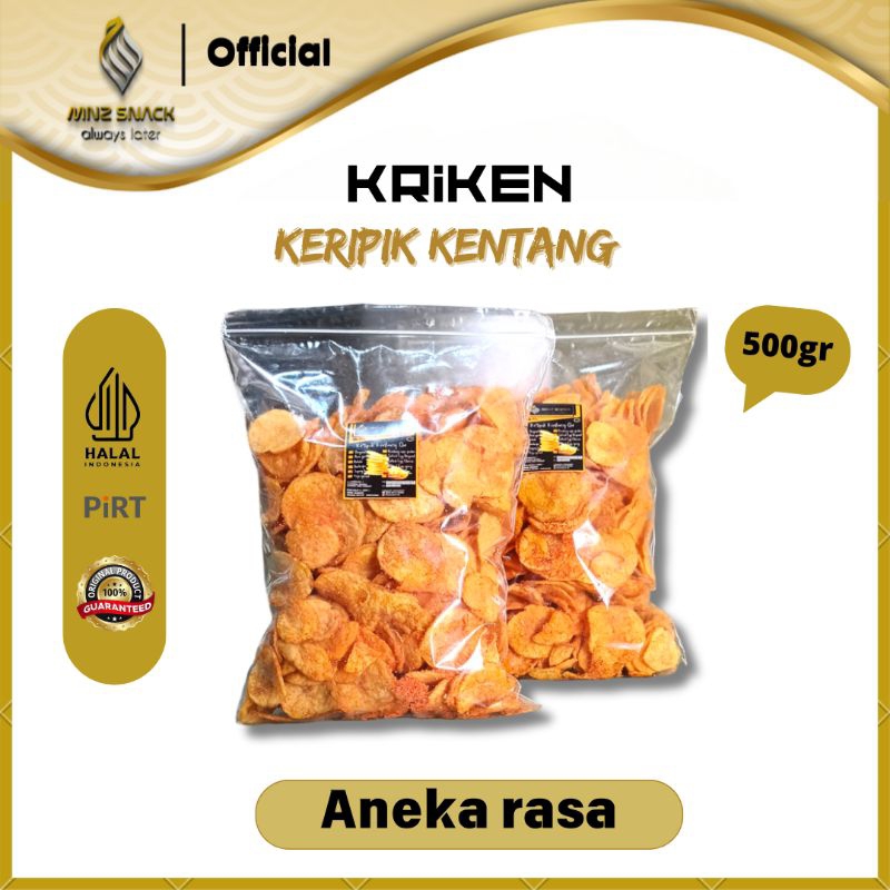 

MNZSNACK Keripik Kentang Original 500gr kripik kentang asin kering kentang snack kripik kentang cemilan keripik kentang asli