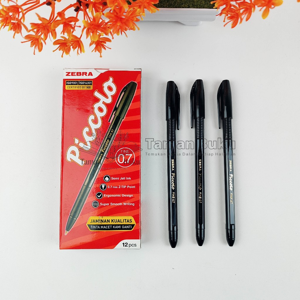 

1Lusin Pulpen Picolo Zebra isi 12pcs Pena Ballpoint 0.7