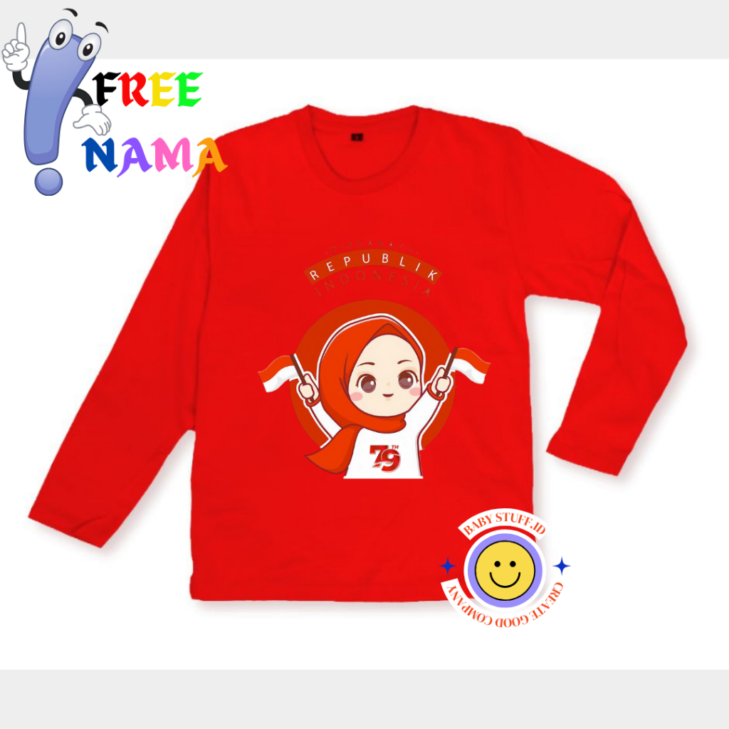 Kaos Hut RI Dirgahayu Indonesia Kaos Anak Hut RI 79