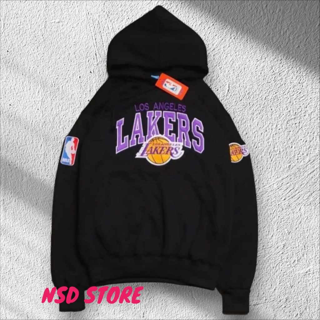 Hoodie jaket sweater Lakers full bordir premium original