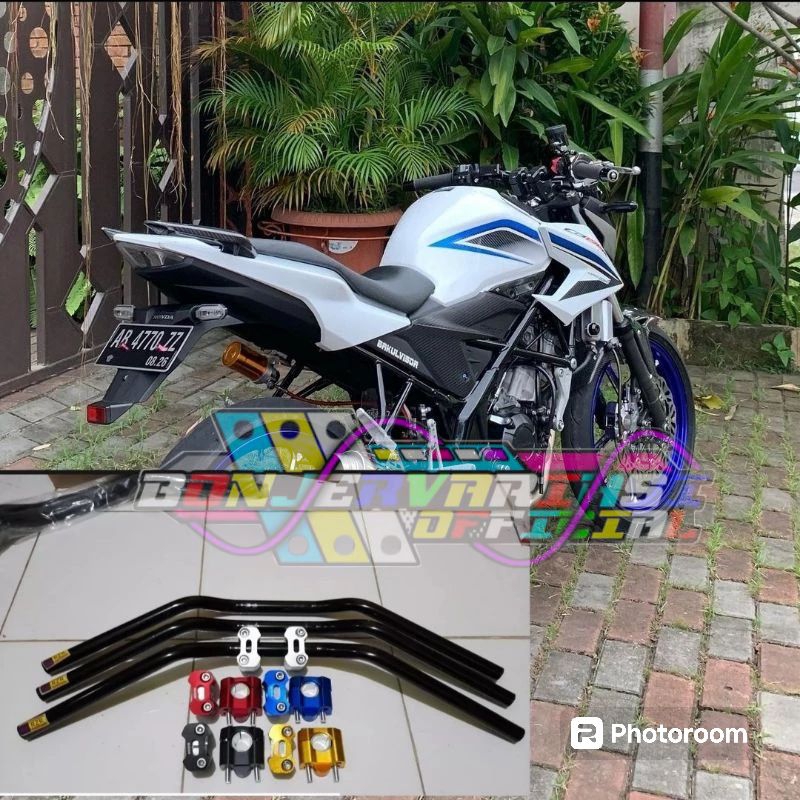 Setang stang stir model rzr roadrace plus raiser dudukan stang cnc universal pnp honda CB 150 R NEW 