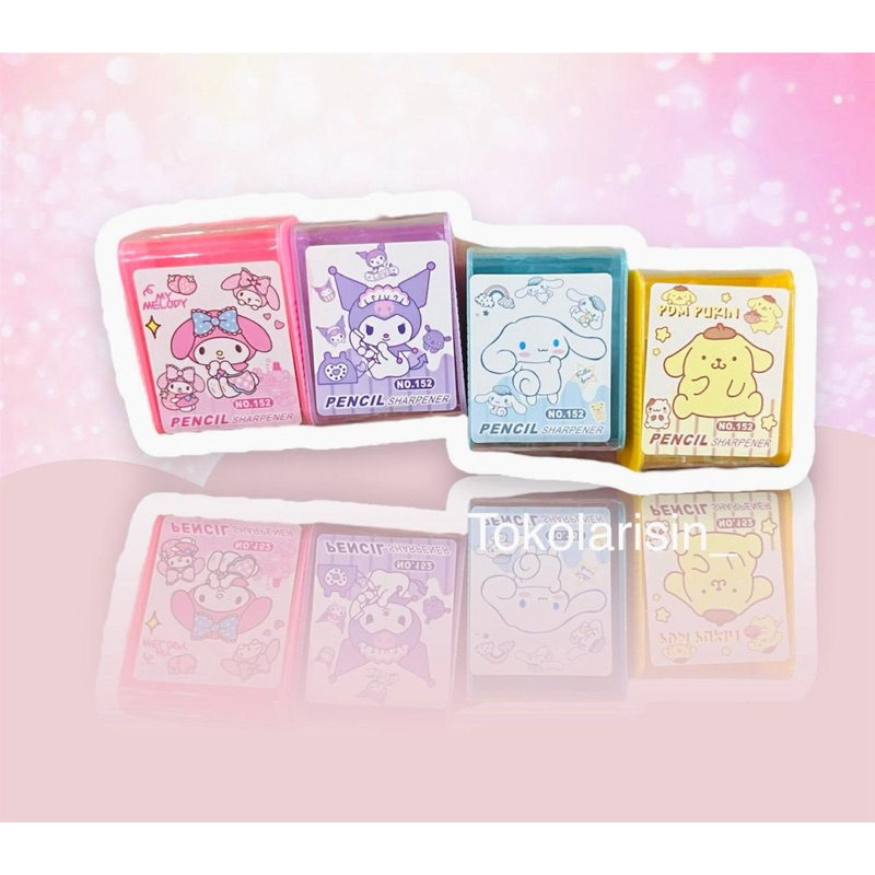 

Rautan 2 Lubang 2in1 Pencil Sharpener Serutan Pensil Sanrio Kuromi Cinnamoroll My Melody Pompurin