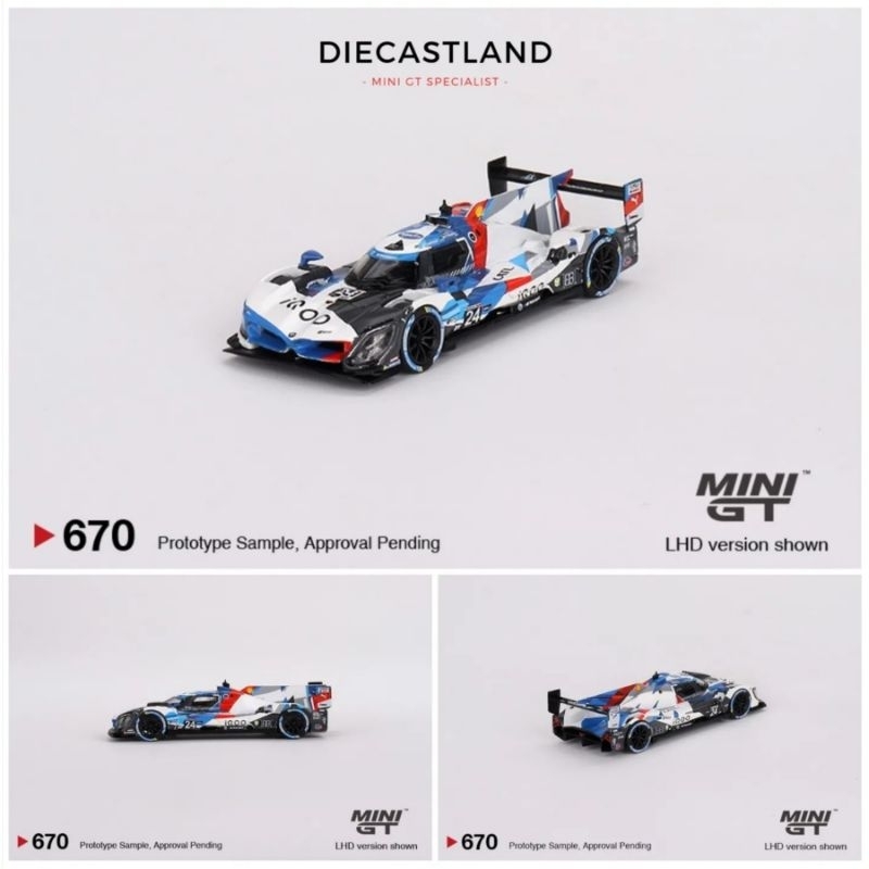 Mini GT #670 BMW M Hybrid V8 GTP #24 BMW M Team RLL 2023 IMSA Daytona 24 Hrs  MGT00670-L MiniGT MGT 