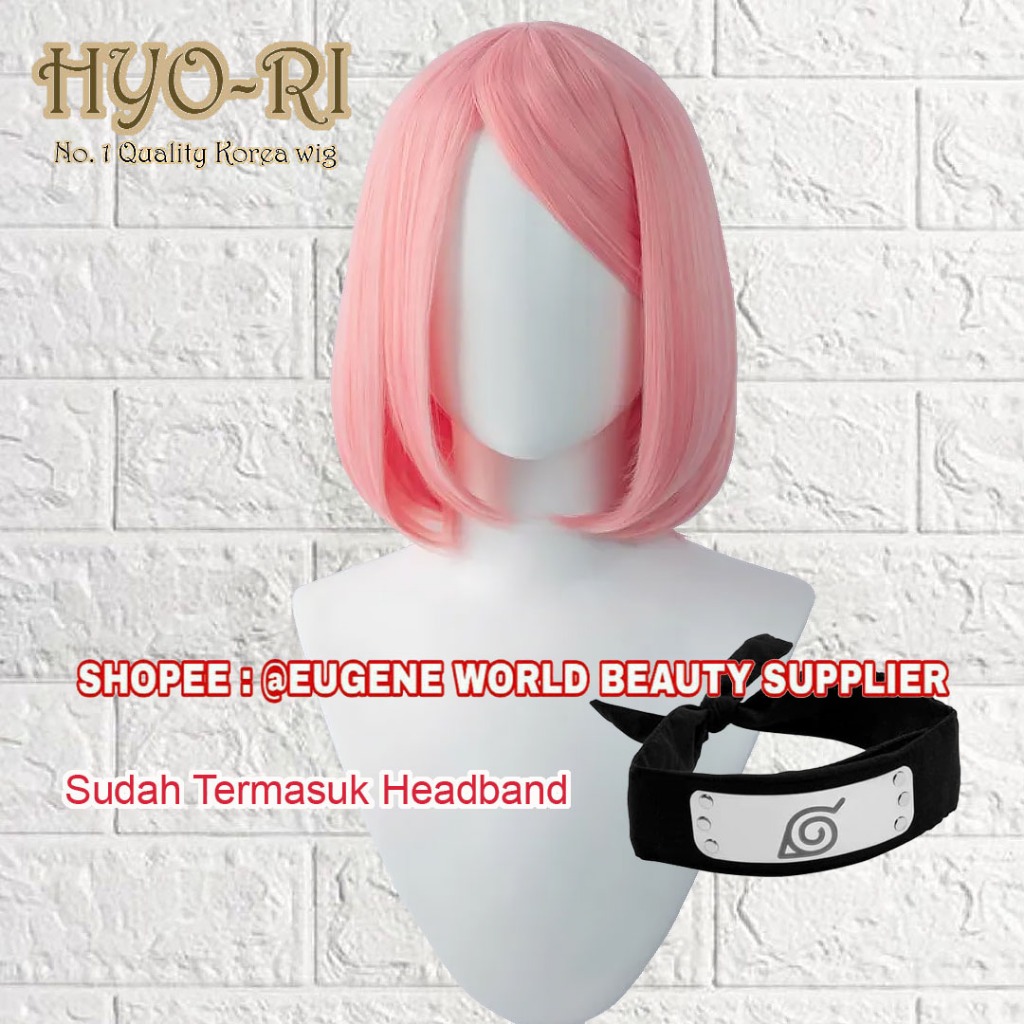FREE HEADBAND - WIG SAKURA HARUNO WIG HARUNO SAKURA WIG SAKURA UCHIHA WIG UCHIHA SAKURA WIG COSPLAY 