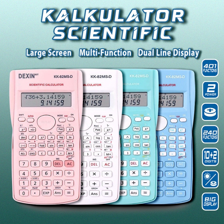 

KODE K96R Kalkulator Color Function Scientific Kalkulator 24 Fungsi Kalkulasi 3 Warna 17 scientific calculator