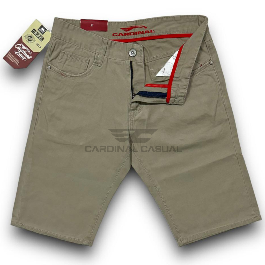 Celana Pendek Kanvas Cardinal Premium//Celana Katun Pendek Pria//Bahan Katun Linen Import