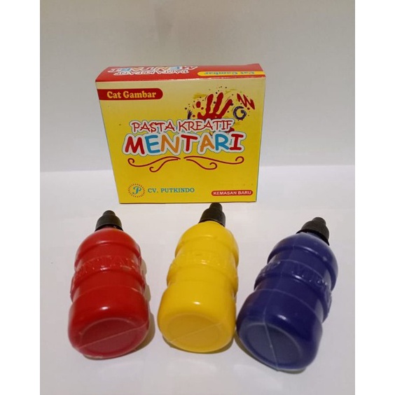 

Promo promo SATU PACK 3 WARNA x 5ml Pasta Kreatif Mentari Cat Gambar Cat Finger Painting