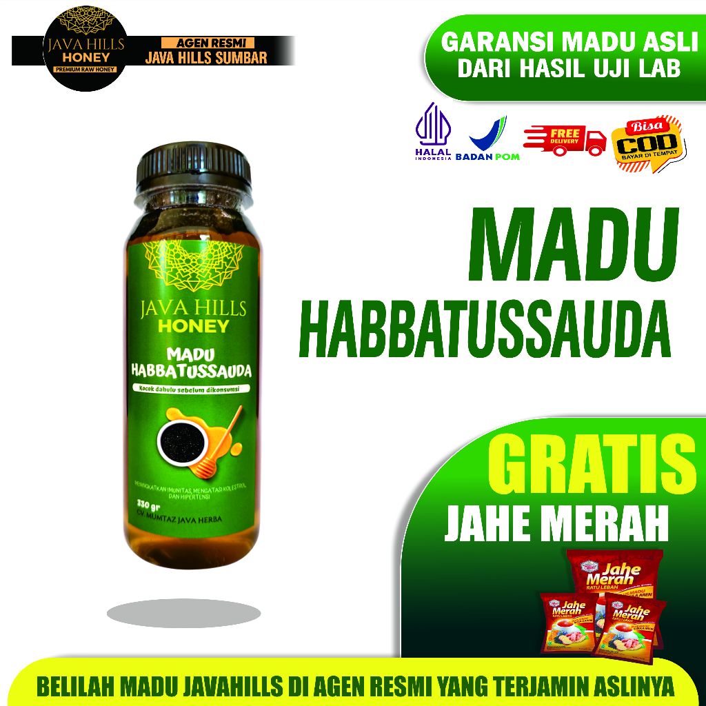 

JAVA HILLS HONEY MADU HABBATUSSAUDA - 320G (AGEN JAVAHILLS SUMBAR)
