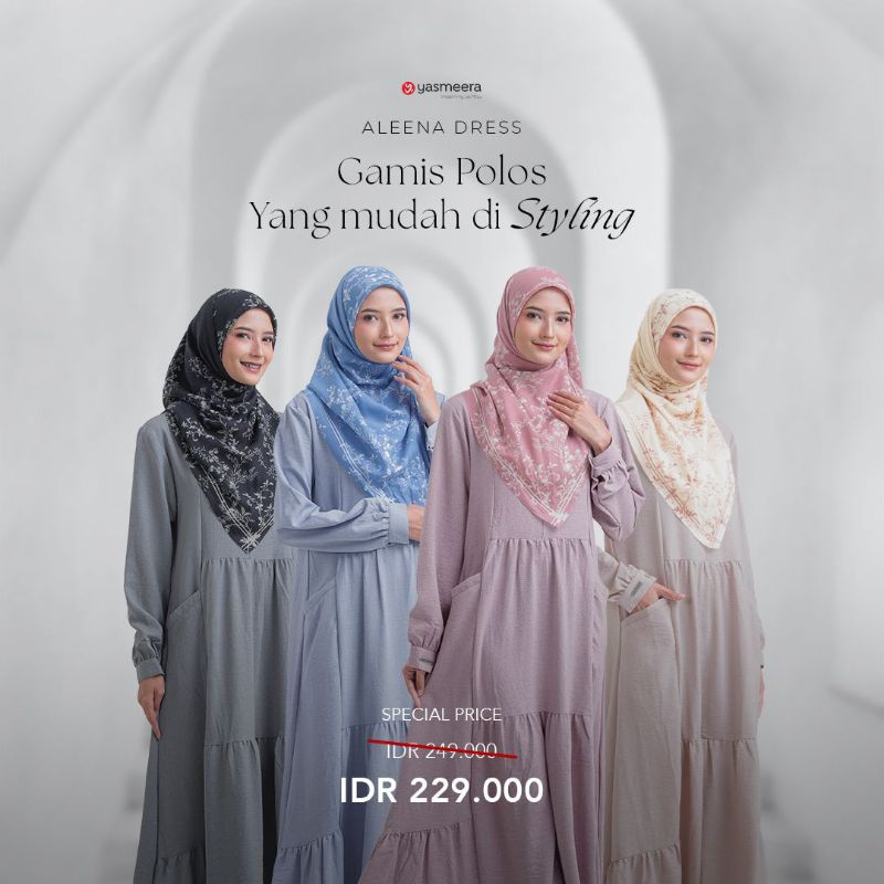 YASMEERA - GAMIS ALEENA BY YASMEERA/DRESS ALEENA/GAMIS BUSUI/DRESS SYARI/BAJU MUSLIMAH/DRESS KONDANG