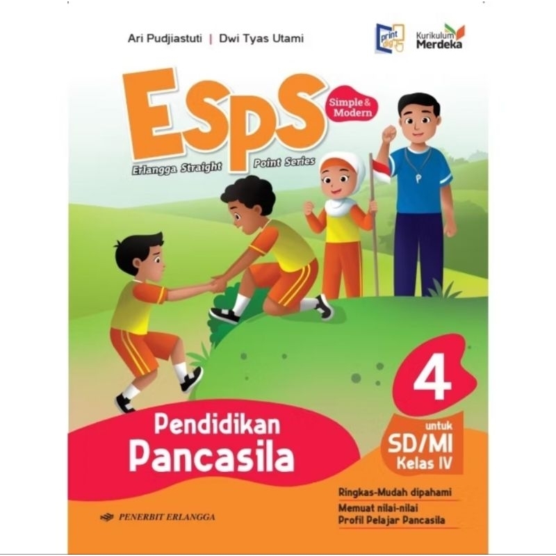 Buku Kurikulum Merdeka ESPS Kelas 4 Pancasila - Erlangga