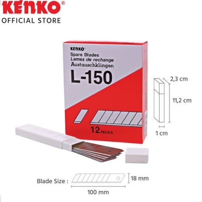

(KENKO) ISI CUTTER / KATER / CUTER BESAR L-150 | 5 PCS | ISI ULANG