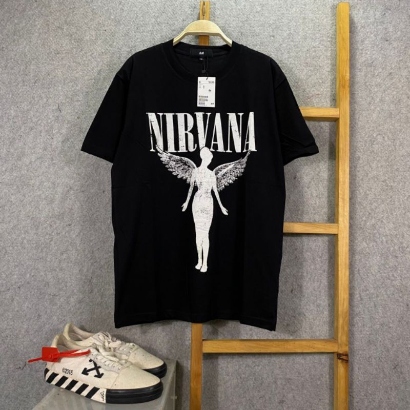 KAOS NIRVANA H&M FULL TAG LABEL