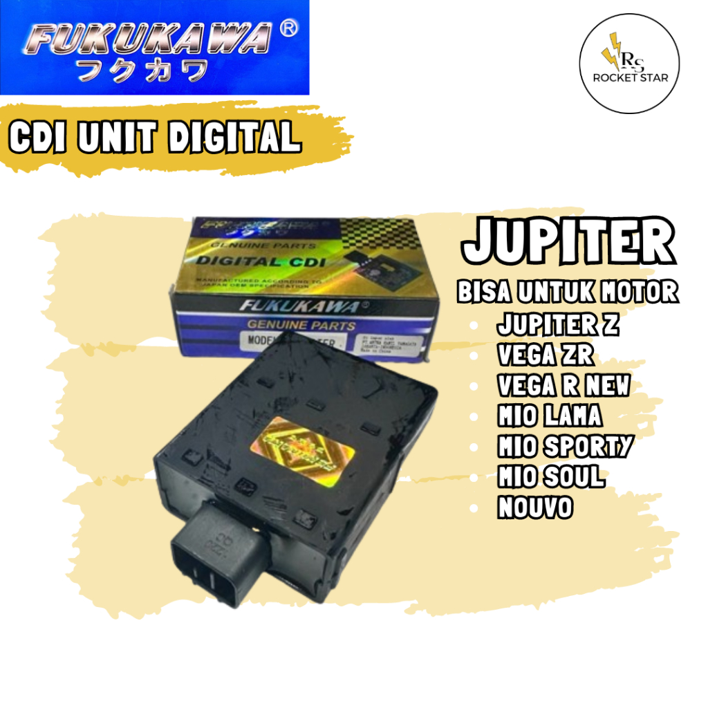Fukukawa CDI Unit Digital Jupiter Z Mio Soul Sporty Nouvo Karbu Vega Zr R New