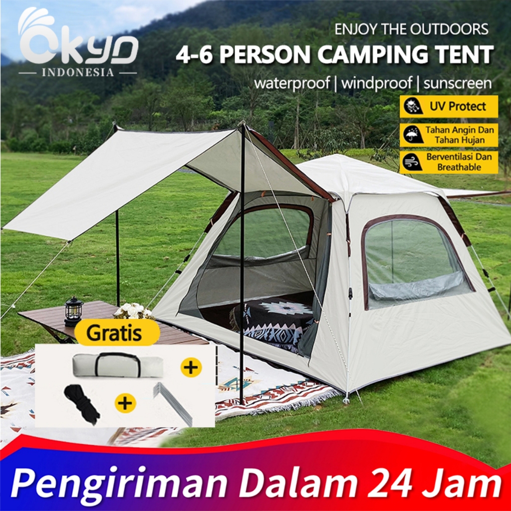 Tenda Camping Otomatis Outdoor/tenda lipat portabel/Outdoor & Indoor Tenda Gunung/Tenda Camping Fami
