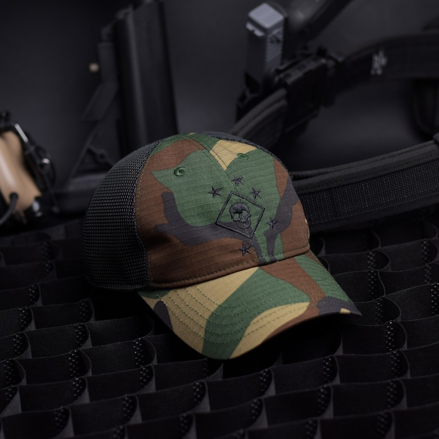 TOPI MARSOC WOODLAND KOMBINASI JARING