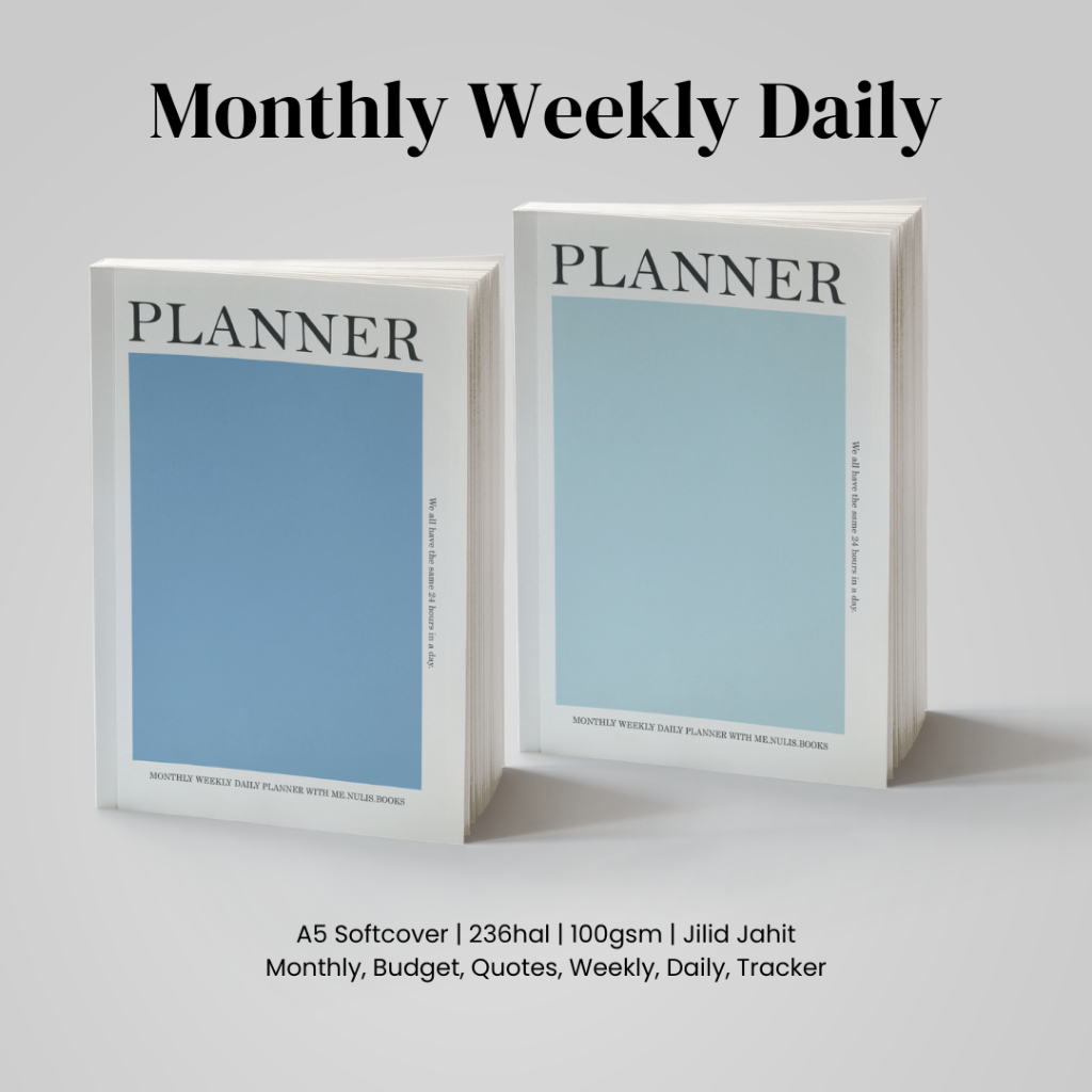 

New Update! MWD PLANNER MONTHLY WEEKLY DAILY SKY BLUE BUJO, Bullet Journal, Agenda