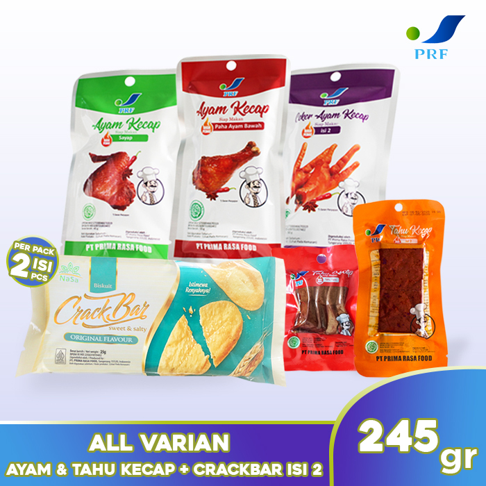 

Prima Rasa Food - Semua Varian Ayam Kecap dan Tahu Kecap + Crackbar isi 2 - Makanan Siap Saji