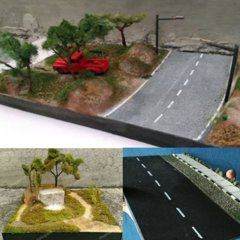 prakarya jalan raya aspal diorama
