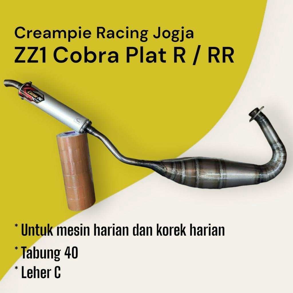 Knalpot Creampie Ninja Cobra R RR ZZ1 Plat Asli JOGJA