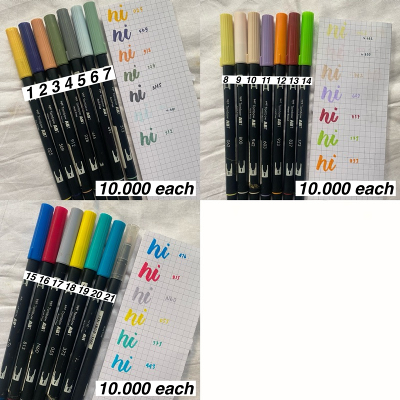 

preloved stationery alat tulis atk art supplies murah murce | brush pen tombow abt dual brush pen spidol