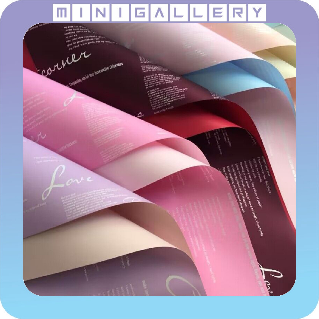 

20 Lembar Flower Wrapping Cellophane Paper Bi Color Dua Warna Korean Kertas Buket Bunga KB6025
